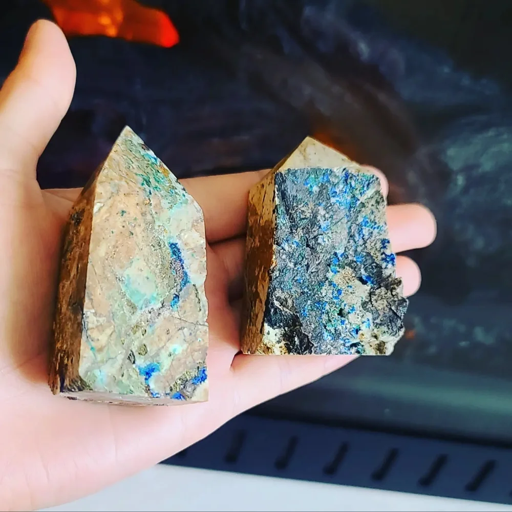 Azurite Crystal points - Picture 4 of 5